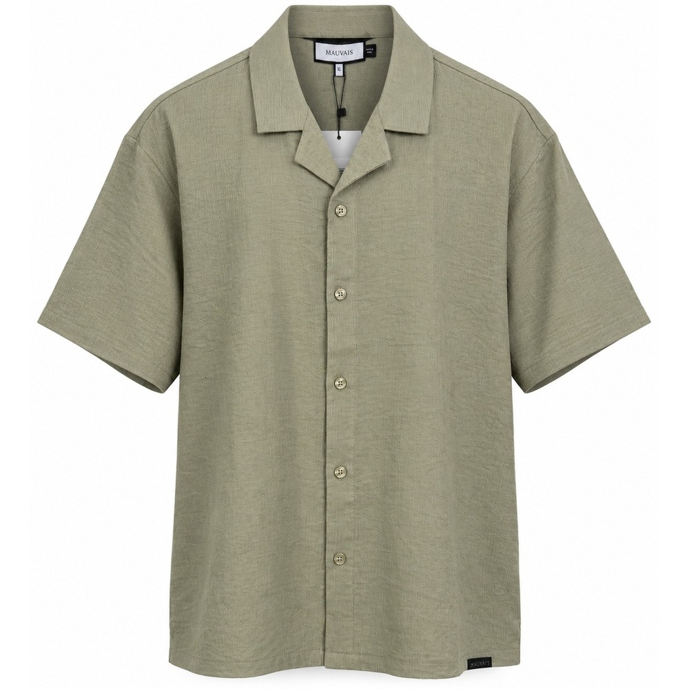 Mauvais Green Fiorano Short Sleeve Relaxed Shirt Sage XL NWT